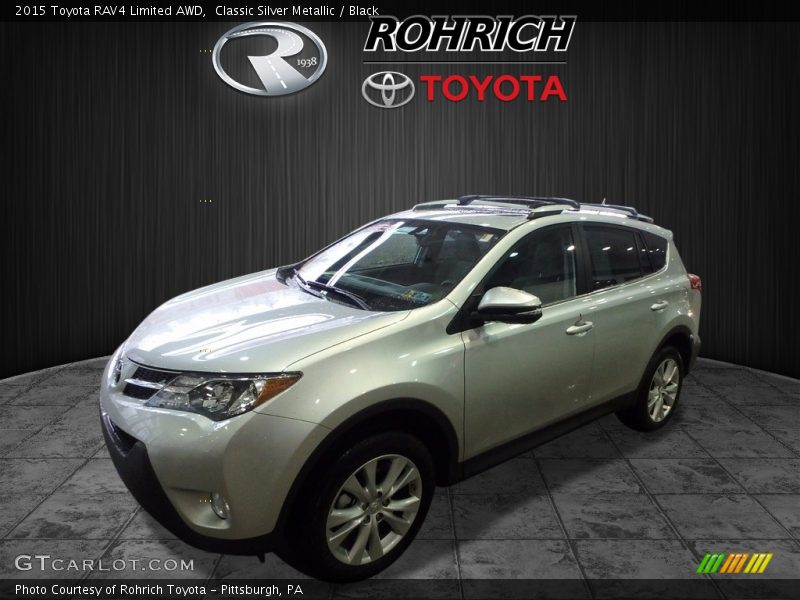 Classic Silver Metallic / Black 2015 Toyota RAV4 Limited AWD