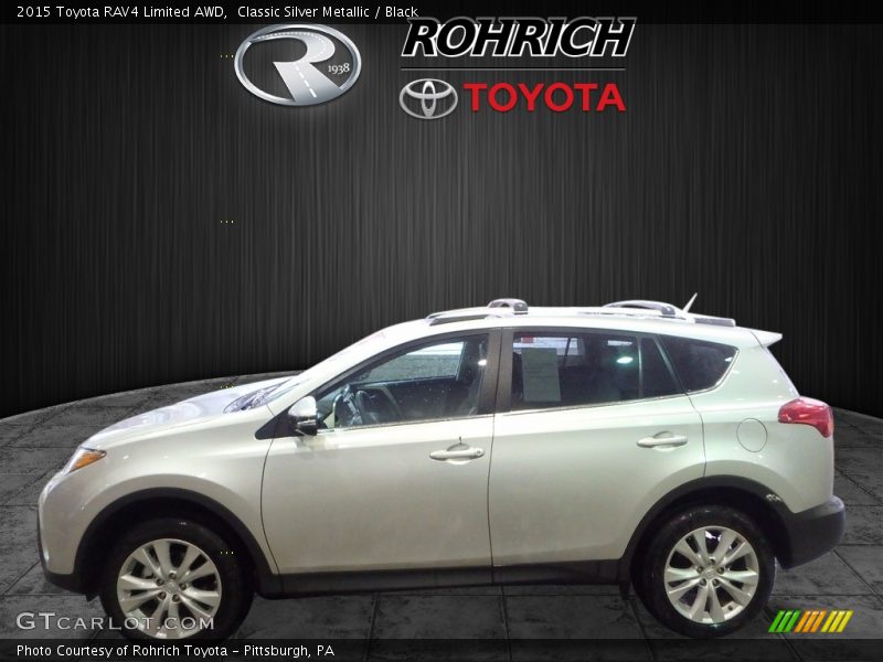 Classic Silver Metallic / Black 2015 Toyota RAV4 Limited AWD