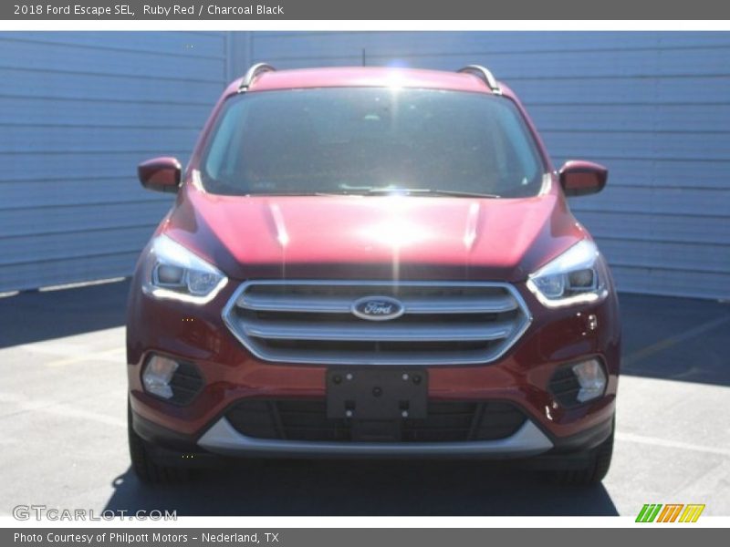 Ruby Red / Charcoal Black 2018 Ford Escape SEL
