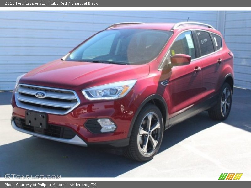 Ruby Red / Charcoal Black 2018 Ford Escape SEL