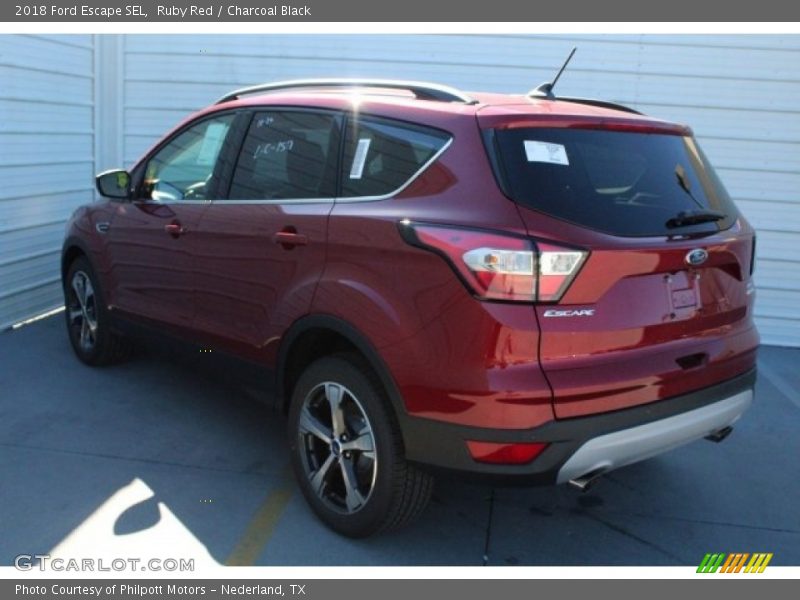 Ruby Red / Charcoal Black 2018 Ford Escape SEL