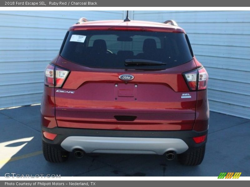 Ruby Red / Charcoal Black 2018 Ford Escape SEL