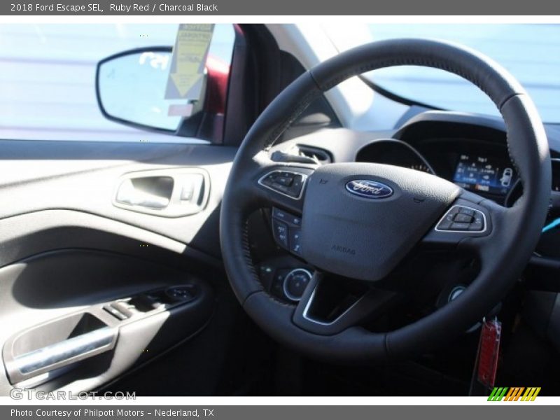 Ruby Red / Charcoal Black 2018 Ford Escape SEL