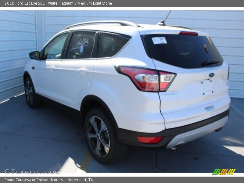 White Platinum / Medium Light Stone 2018 Ford Escape SEL