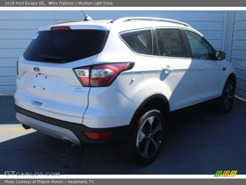White Platinum / Medium Light Stone 2018 Ford Escape SEL