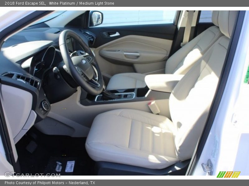 White Platinum / Medium Light Stone 2018 Ford Escape SEL