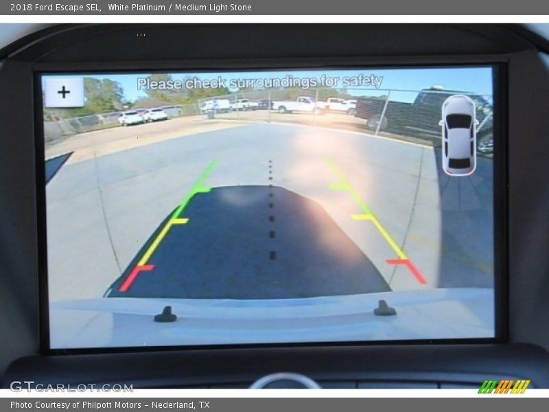 White Platinum / Medium Light Stone 2018 Ford Escape SEL