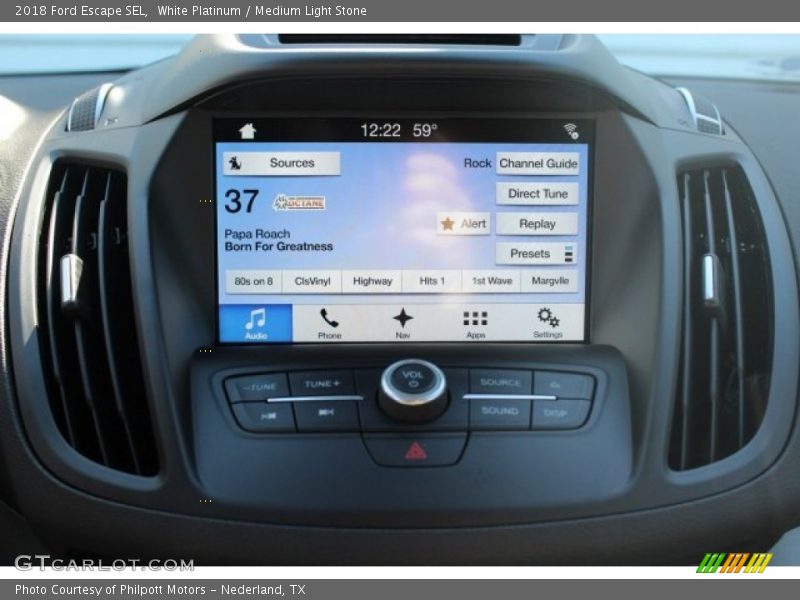 White Platinum / Medium Light Stone 2018 Ford Escape SEL