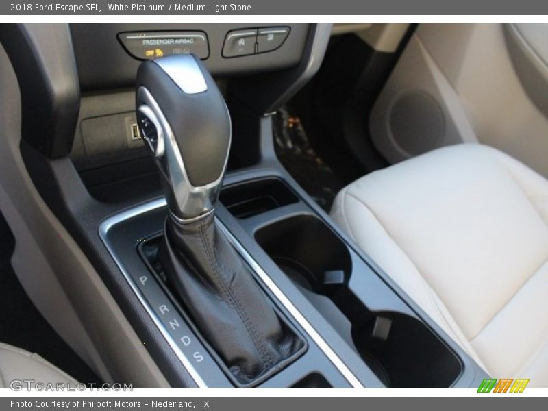 White Platinum / Medium Light Stone 2018 Ford Escape SEL