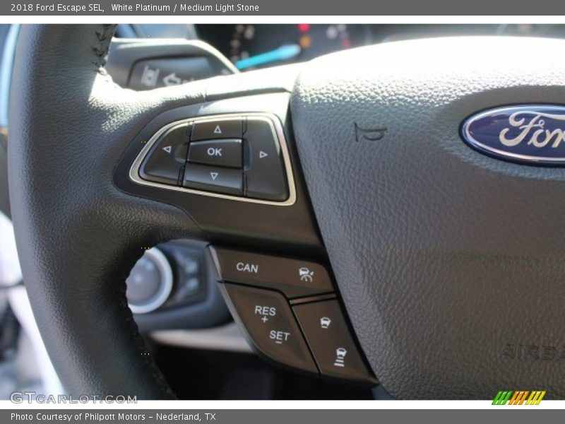 White Platinum / Medium Light Stone 2018 Ford Escape SEL