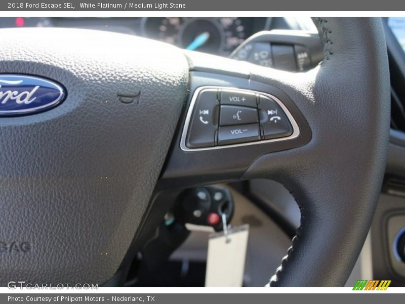 White Platinum / Medium Light Stone 2018 Ford Escape SEL