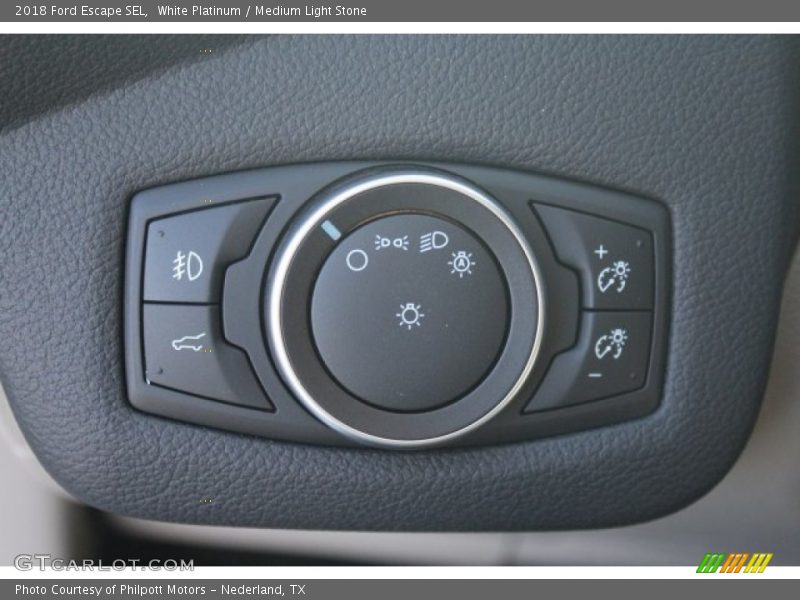 White Platinum / Medium Light Stone 2018 Ford Escape SEL