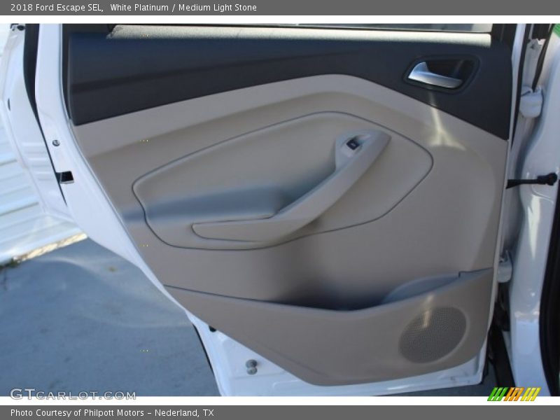 White Platinum / Medium Light Stone 2018 Ford Escape SEL