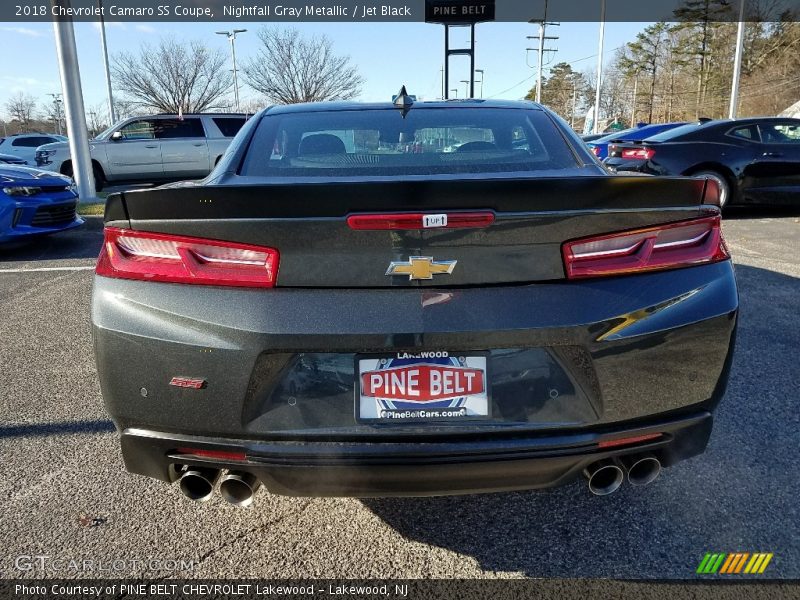 Nightfall Gray Metallic / Jet Black 2018 Chevrolet Camaro SS Coupe