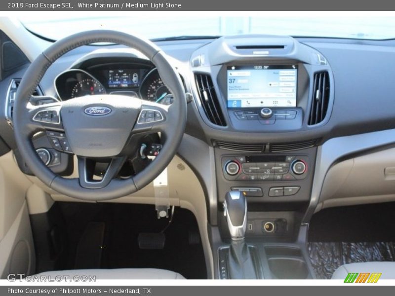 White Platinum / Medium Light Stone 2018 Ford Escape SEL
