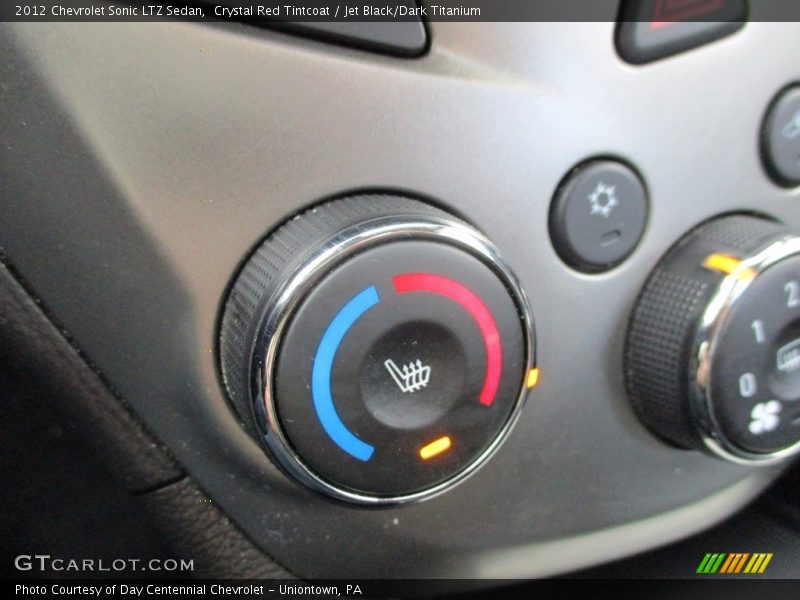 Crystal Red Tintcoat / Jet Black/Dark Titanium 2012 Chevrolet Sonic LTZ Sedan