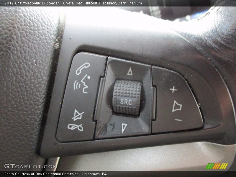 Crystal Red Tintcoat / Jet Black/Dark Titanium 2012 Chevrolet Sonic LTZ Sedan