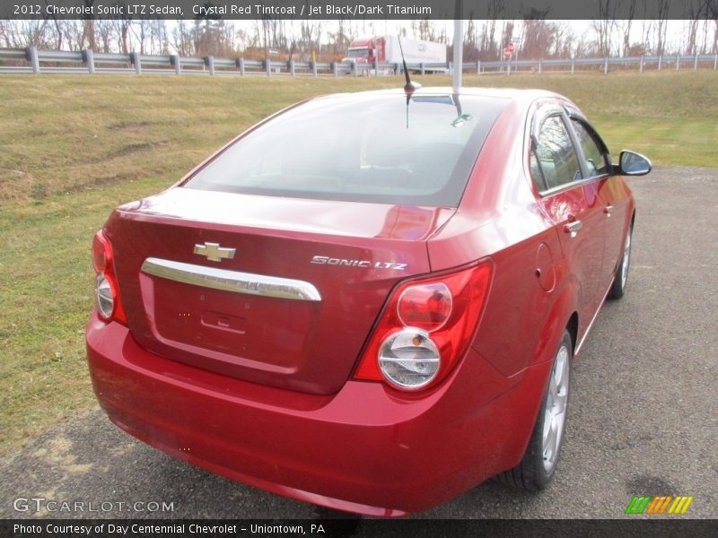 Crystal Red Tintcoat / Jet Black/Dark Titanium 2012 Chevrolet Sonic LTZ Sedan