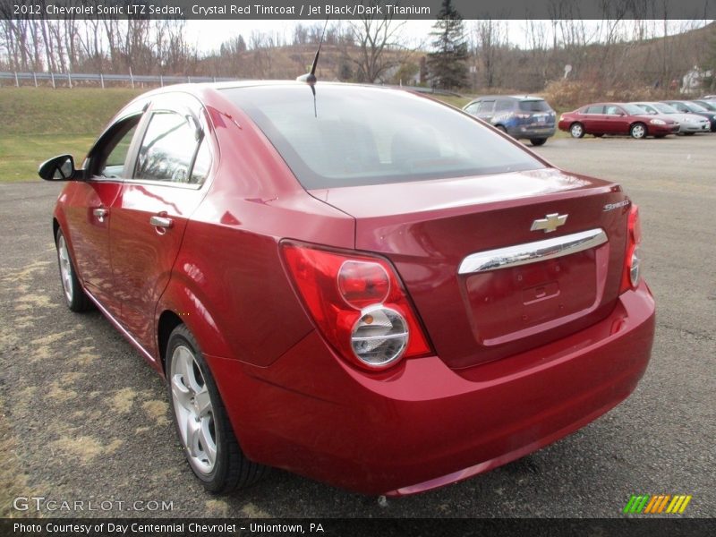 Crystal Red Tintcoat / Jet Black/Dark Titanium 2012 Chevrolet Sonic LTZ Sedan