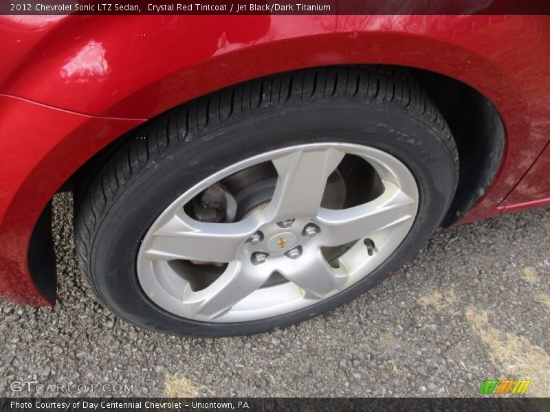 Crystal Red Tintcoat / Jet Black/Dark Titanium 2012 Chevrolet Sonic LTZ Sedan