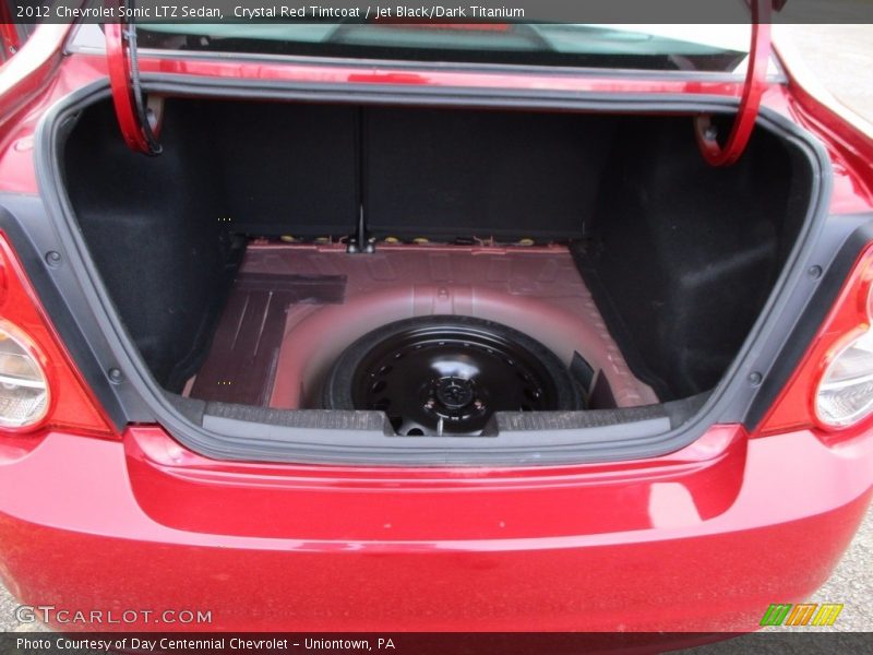 Crystal Red Tintcoat / Jet Black/Dark Titanium 2012 Chevrolet Sonic LTZ Sedan