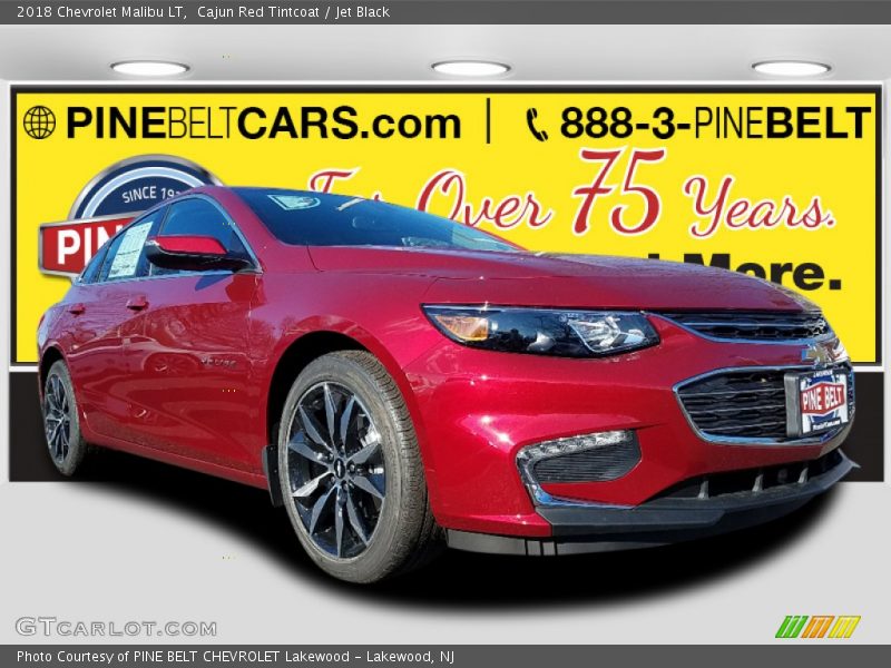 Cajun Red Tintcoat / Jet Black 2018 Chevrolet Malibu LT