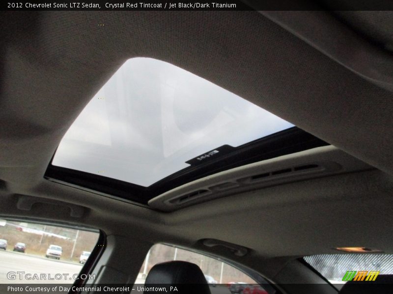 Crystal Red Tintcoat / Jet Black/Dark Titanium 2012 Chevrolet Sonic LTZ Sedan