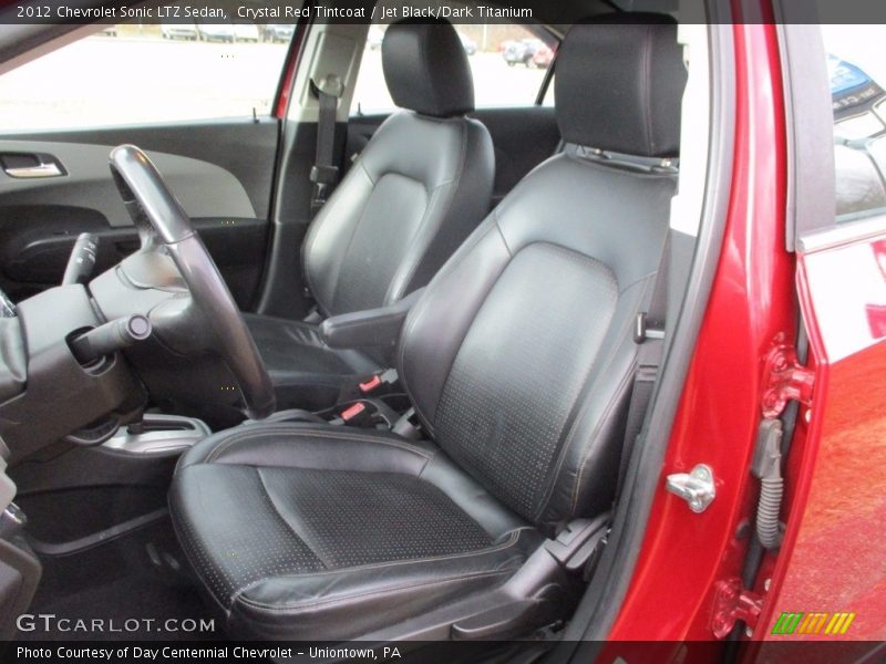 Crystal Red Tintcoat / Jet Black/Dark Titanium 2012 Chevrolet Sonic LTZ Sedan