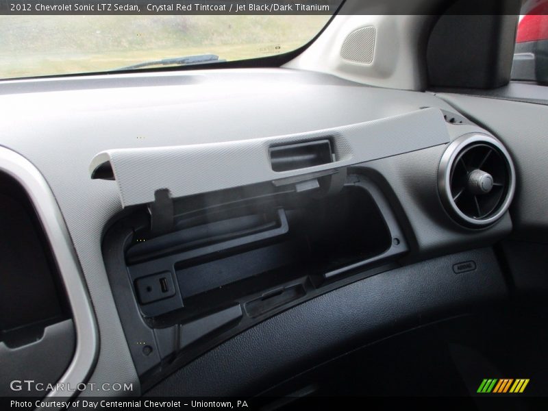 Crystal Red Tintcoat / Jet Black/Dark Titanium 2012 Chevrolet Sonic LTZ Sedan