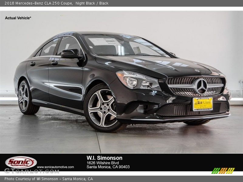 Night Black / Black 2018 Mercedes-Benz CLA 250 Coupe