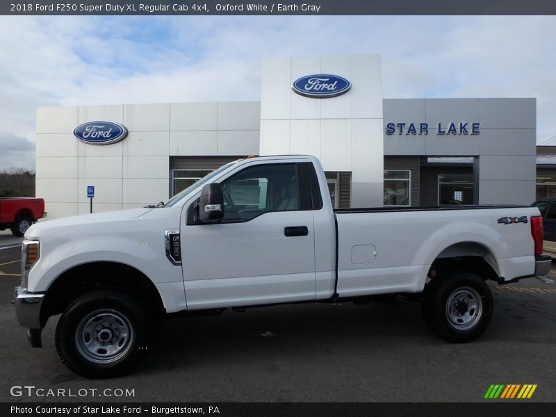 Oxford White / Earth Gray 2018 Ford F250 Super Duty XL Regular Cab 4x4