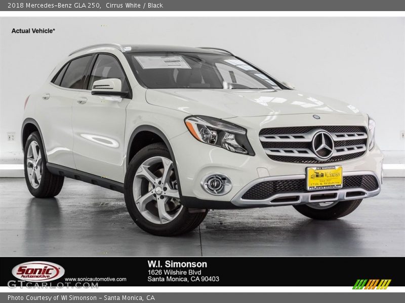 Cirrus White / Black 2018 Mercedes-Benz GLA 250