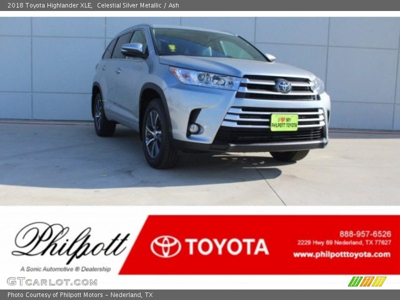 Celestial Silver Metallic / Ash 2018 Toyota Highlander XLE