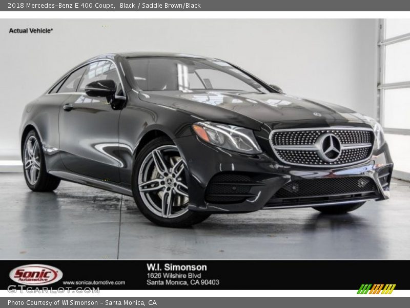 Black / Saddle Brown/Black 2018 Mercedes-Benz E 400 Coupe