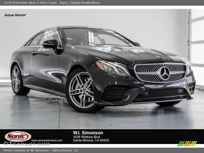 Black / Saddle Brown/Black 2018 Mercedes-Benz E 400 Coupe