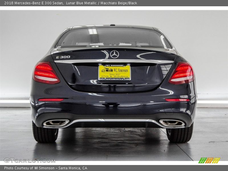 Lunar Blue Metallic / Macchiato Beige/Black 2018 Mercedes-Benz E 300 Sedan