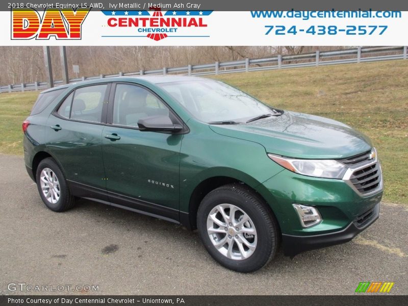 Ivy Metallic / Medium Ash Gray 2018 Chevrolet Equinox LS AWD