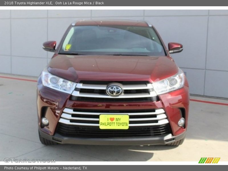 Ooh La La Rouge Mica / Black 2018 Toyota Highlander XLE