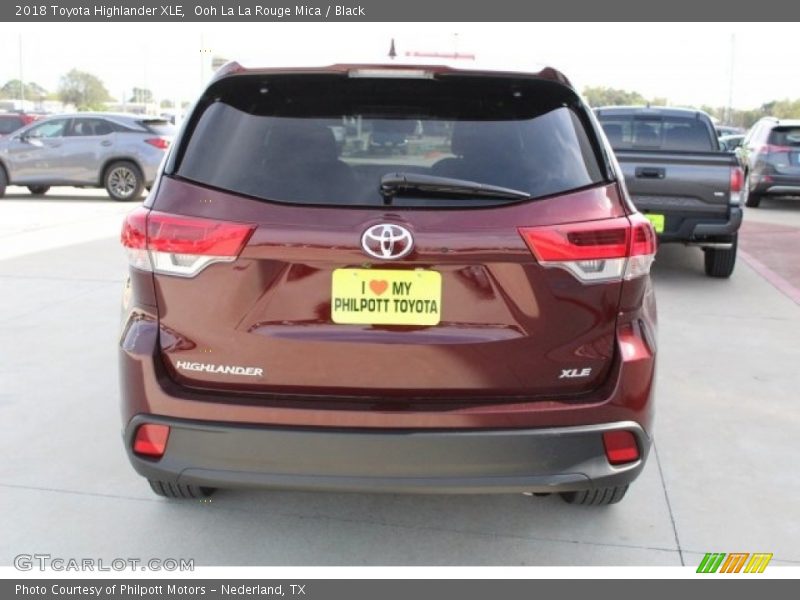 Ooh La La Rouge Mica / Black 2018 Toyota Highlander XLE
