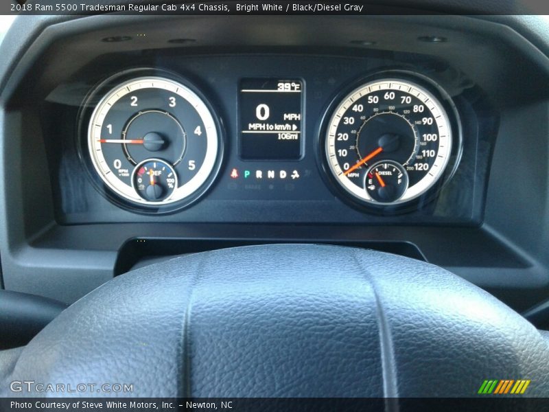 Bright White / Black/Diesel Gray 2018 Ram 5500 Tradesman Regular Cab 4x4 Chassis