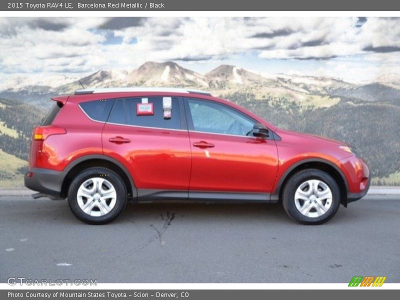 Barcelona Red Metallic / Black 2015 Toyota RAV4 LE