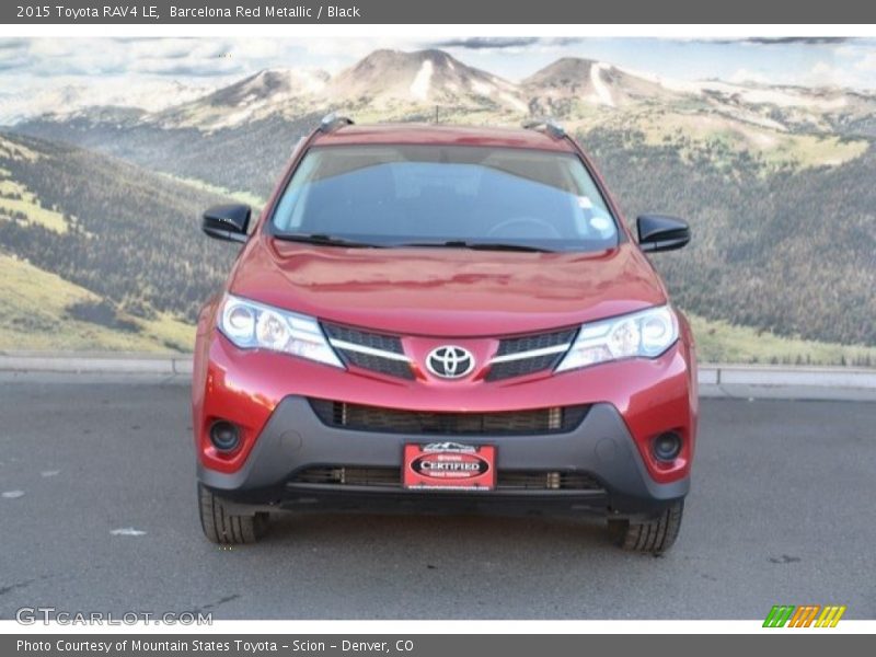 Barcelona Red Metallic / Black 2015 Toyota RAV4 LE