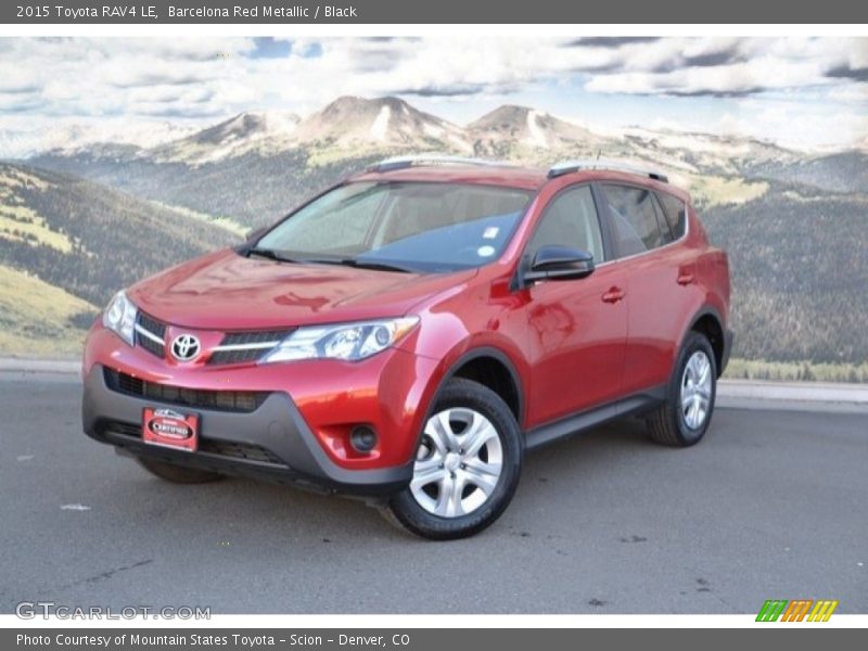 Barcelona Red Metallic / Black 2015 Toyota RAV4 LE