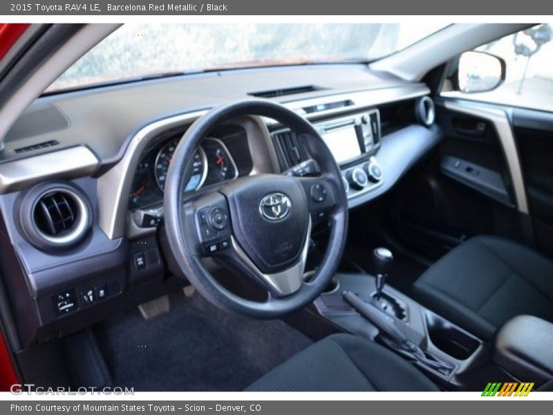 Barcelona Red Metallic / Black 2015 Toyota RAV4 LE