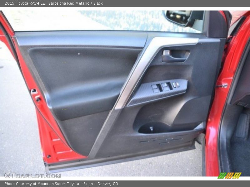 Barcelona Red Metallic / Black 2015 Toyota RAV4 LE