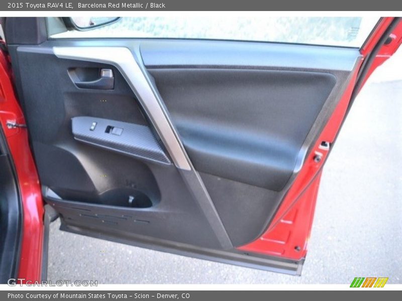 Barcelona Red Metallic / Black 2015 Toyota RAV4 LE