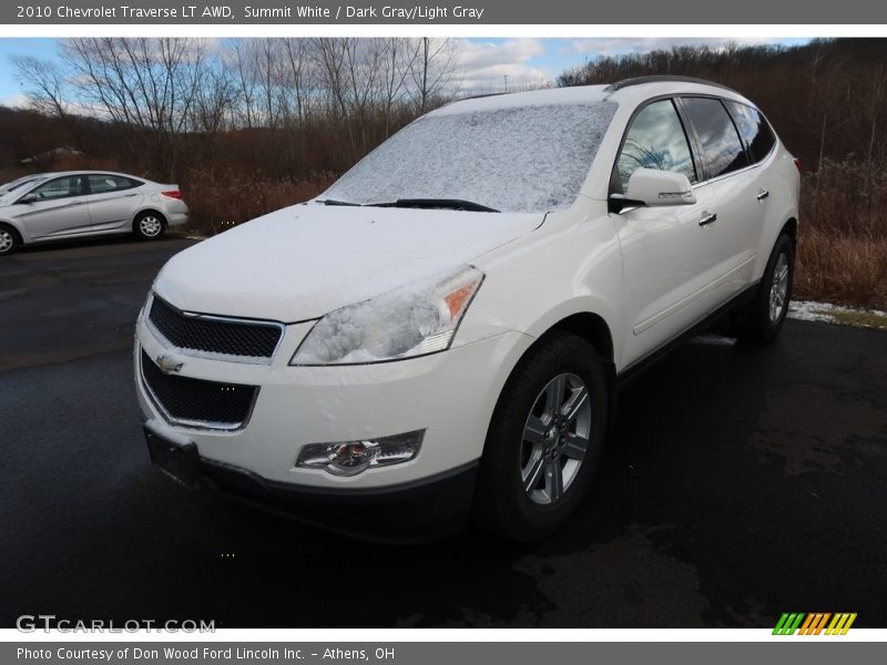 Summit White / Dark Gray/Light Gray 2010 Chevrolet Traverse LT AWD