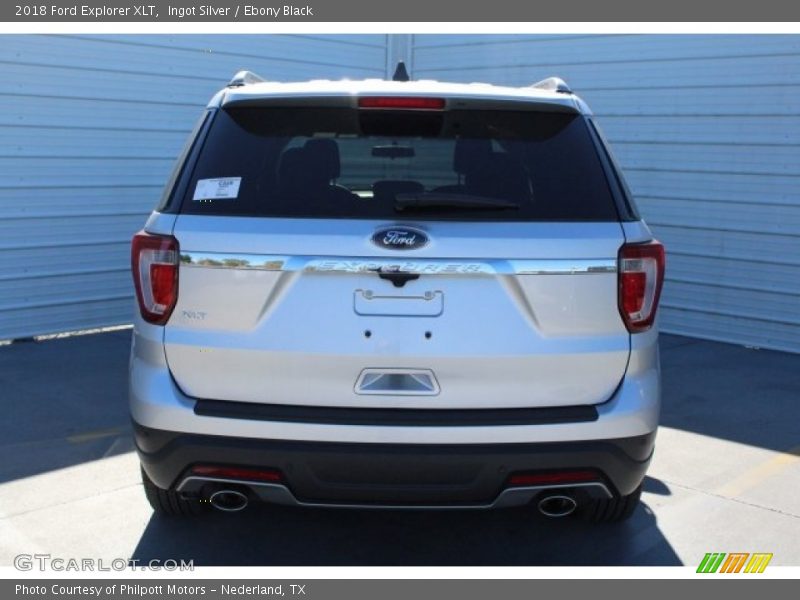 Ingot Silver / Ebony Black 2018 Ford Explorer XLT