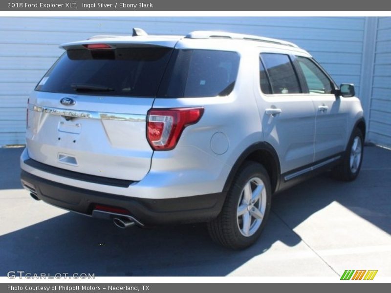 Ingot Silver / Ebony Black 2018 Ford Explorer XLT