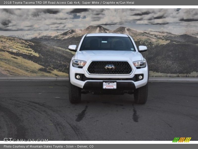 Super White / Graphite w/Gun Metal 2018 Toyota Tacoma TRD Off Road Access Cab 4x4